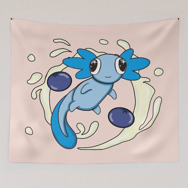 Item preview, Blueberry Axolotl designed and sold by LittleFigments.