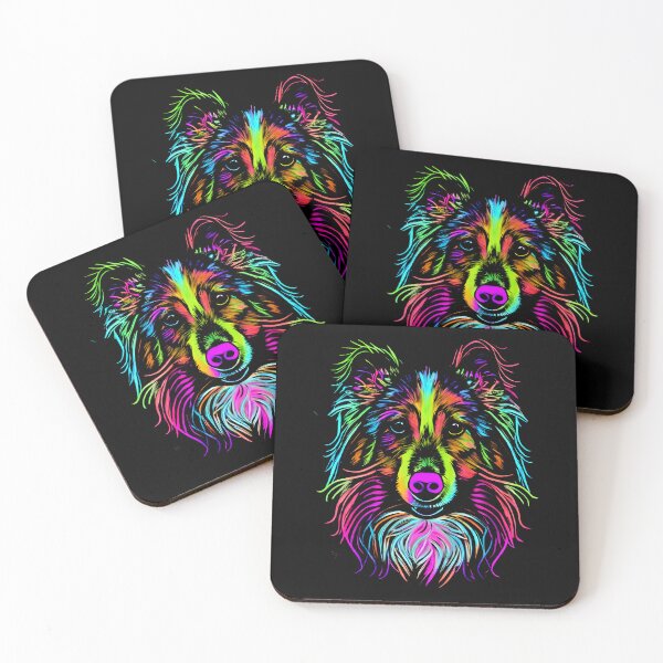 Item preview, Shetland Sheep Dog Colorful Paint Splash designed and sold by rafaeltto.