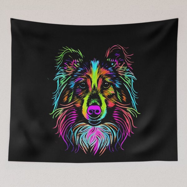 Item preview, Shetland Sheep Dog Colorful Paint Splash designed and sold by rafaeltto.