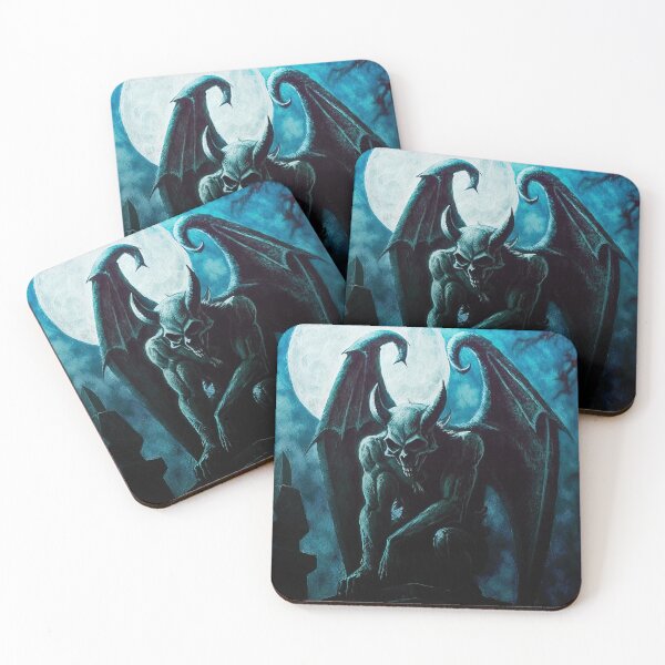 Item preview, Gargoyle in Full-moon Cemetery designed and sold by Critical Meltdown.