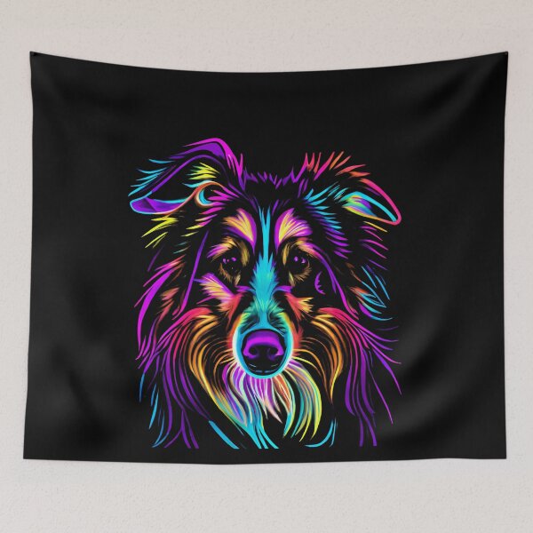Item preview, Shetland Sheep Dog Colorful Paint Splash designed and sold by rafaeltto.