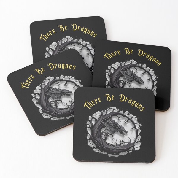 Item preview, There Be Dragons (Blk04c) designed and sold by SteampunkMoai.