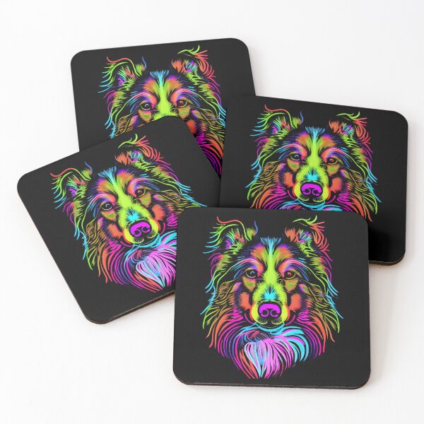 Item preview, Shetland Sheep Dog Colorful Paint Splash designed and sold by rafaeltto.
