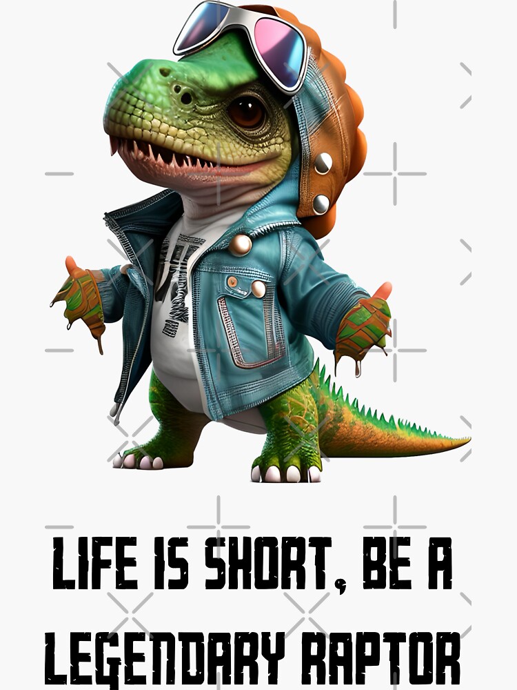 "Dino rap battle" Sticker for Sale by Jumpdance | Redbubble