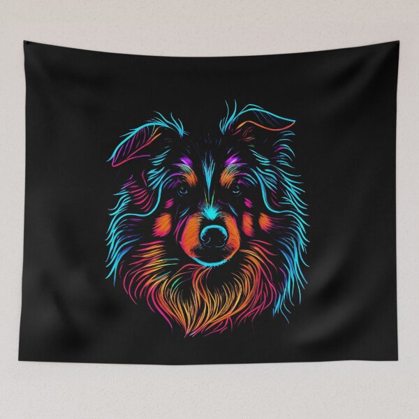 Item preview, Shetland Sheep Dog Colorful Paint Splash designed and sold by rafaeltto.