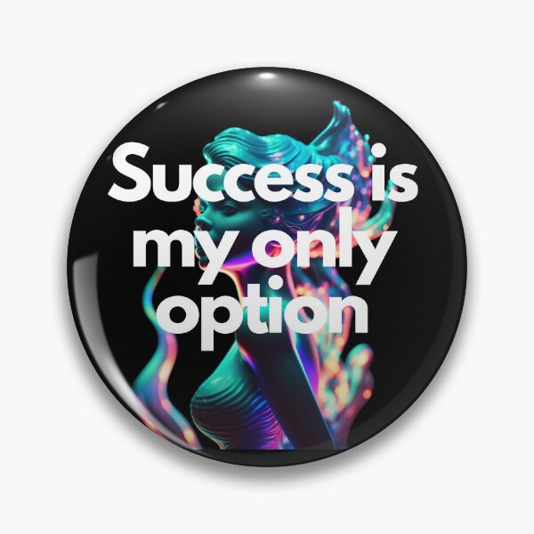 Item preview, Success is my only option White on Black entrepreneur minimalist glow stick lighting designed and sold by EmprendeHoy.