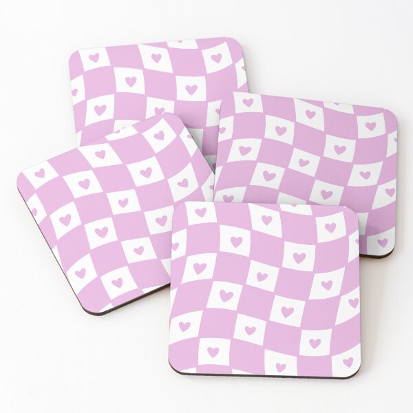 Item preview, Checkerboard Grid Hearts Pattern Pink designed and sold by c1airearts.