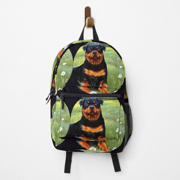 Item preview, Happy rottweiler in a flowery meadow designed and sold by Natalia-Vlad.