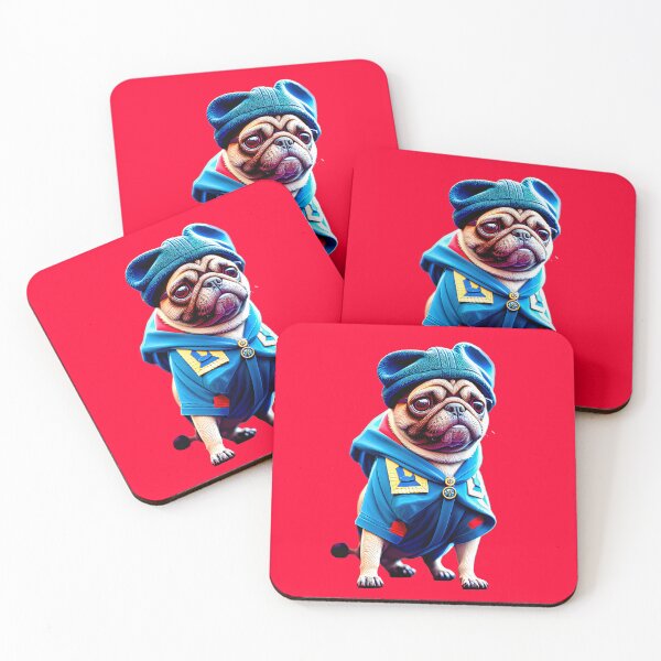 Item preview, Cute Pug Wizard in Robe - Adorable Pug Dressed up as Wizard Costume designed and sold by Pawsitive Palette.