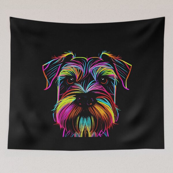 Item preview, Standard Schnauzer Dog Colorful Paint Splash designed and sold by rafaeltto.