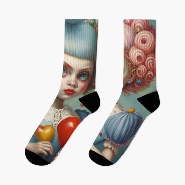 Item preview, Candy Girl, Valentine Candy Art, Lowbrow, Big Eye Girl, Double Trouble designed and sold by Art.Fusion.Studio.
