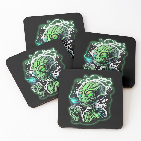 Item preview, Alien Smoking Weed Sticker #10 designed and sold by tastytiny.