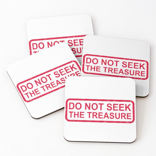 Item preview, "Do Not Seek The Treasure" Warning Label Stamp designed and sold by CR-Studio.