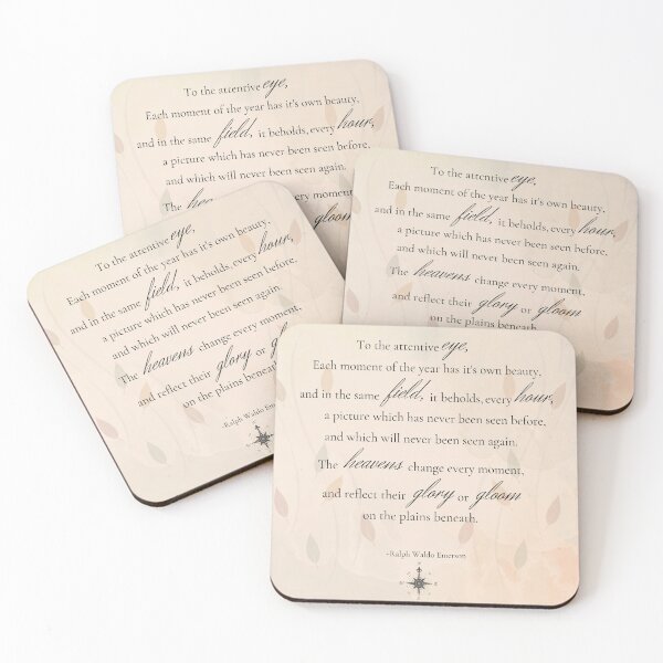 Item preview, Emerson illustrated quote about the seasons designed and sold by Artorioum.