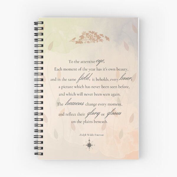 Item preview, Emerson illustrated quote about the seasons designed and sold by Artorioum.