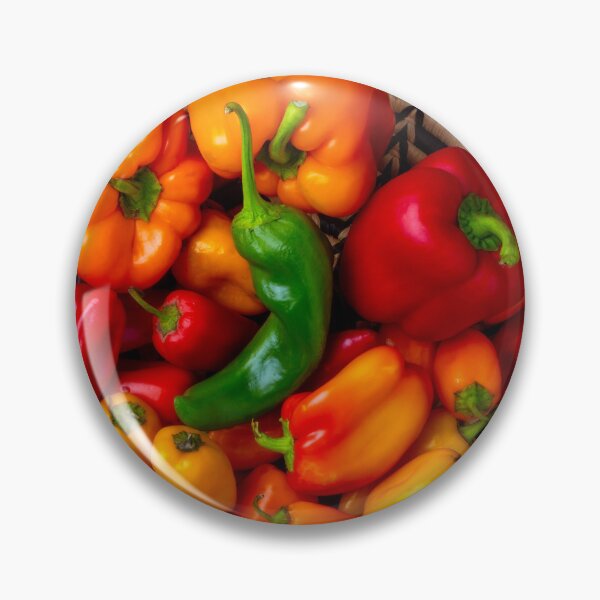 Item preview, Indian Basket Full Of Sweet Peppers designed and sold by Garry Gay.