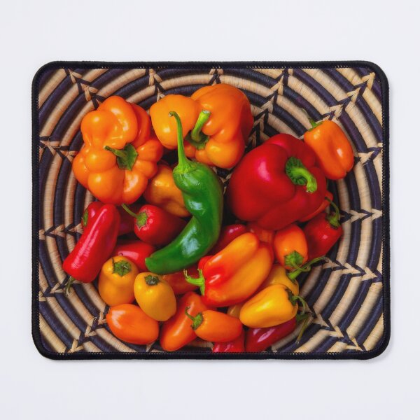 Item preview, Indian Basket Full Of Sweet Peppers designed and sold by Garry Gay.