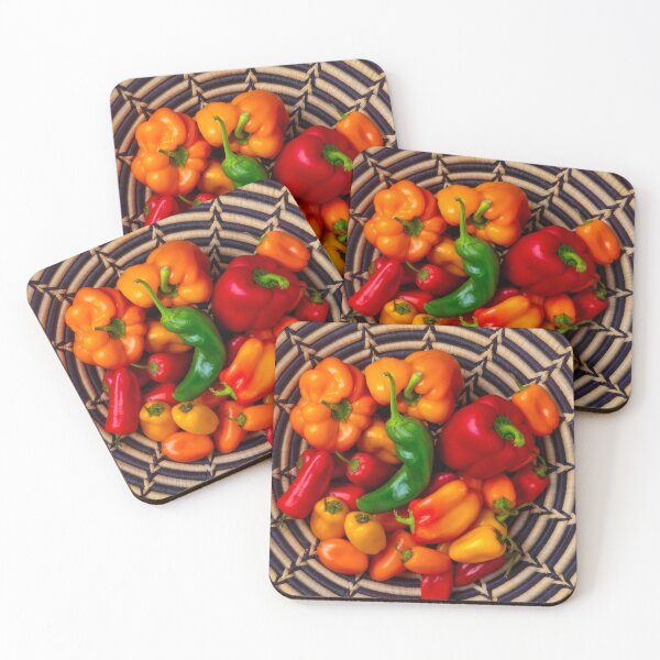 Item preview, Indian Basket Full Of Sweet Peppers designed and sold by Garry Gay.