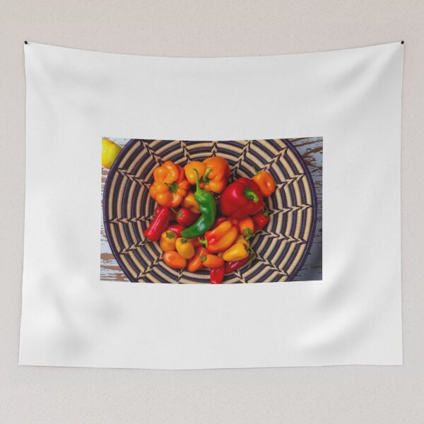 Item preview, Indian Basket Full Of Sweet Peppers designed and sold by Garry Gay.