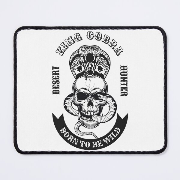 Item preview, Trendy venomous king cobra in skull emblem designed and sold by Alseldotcom.