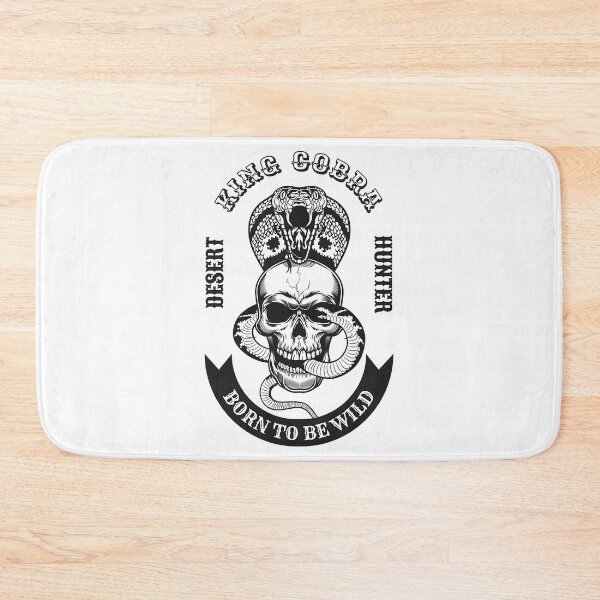 Item preview, Trendy venomous king cobra in skull emblem designed and sold by Alseldotcom.