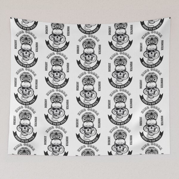 Item preview, Trendy venomous king cobra in skull emblem designed and sold by Alseldotcom.