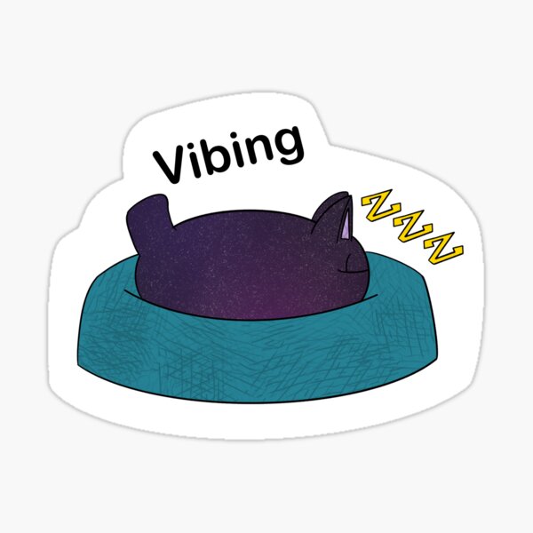 Cat Vibing Sticker by Hustle Inspires Hustle™ for iOS & Android