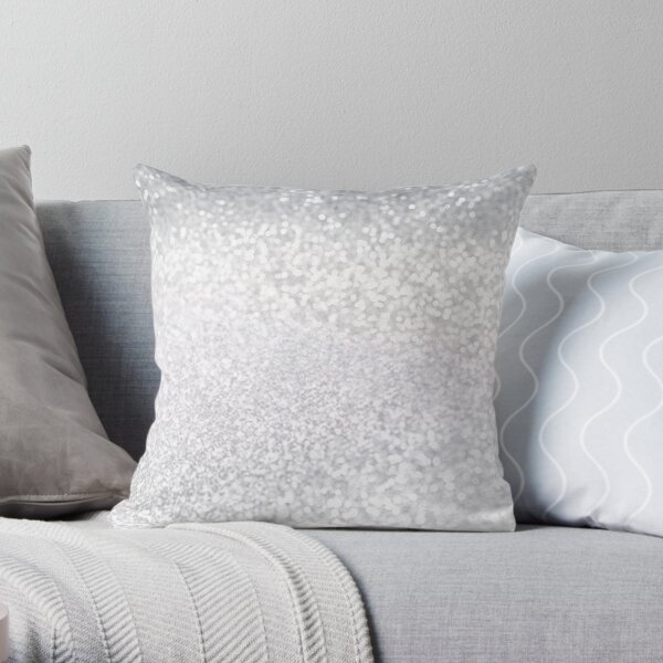 white glitter cushions