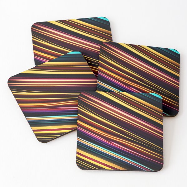 Item preview, Abstract Neon Diagonal Lines Print designed and sold by calibrit.