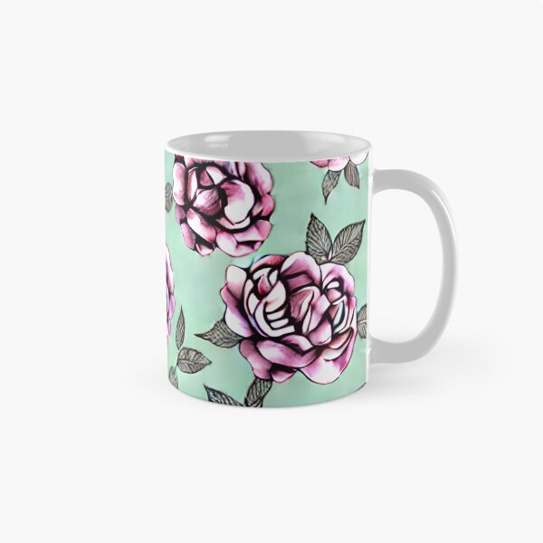 Item preview, Pink Roses Aqua Background designed and sold by Sweet  Zoe Shop.