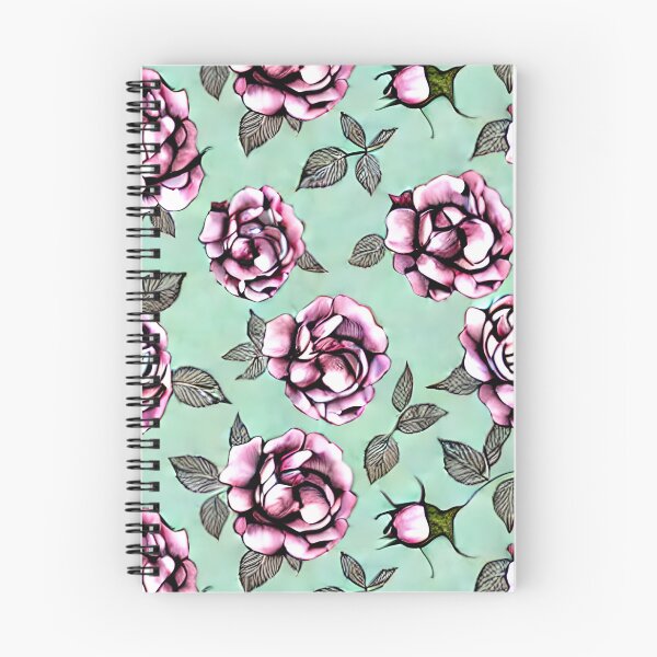Artikelvorschau, Pink Roses Aqua Background entworfen und verkauft von Sweet  Zoe Shop.