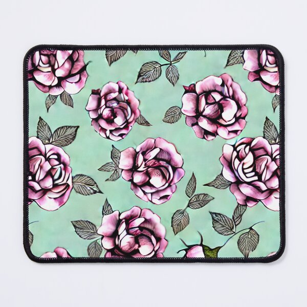 Item preview, Pink Roses Aqua Background designed and sold by Sweet  Zoe Shop.