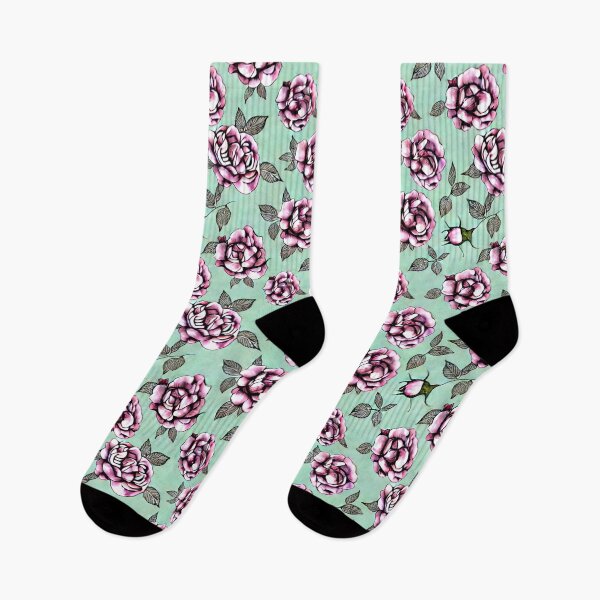 Item preview, Pink Roses Aqua Background designed and sold by Sweet  Zoe Shop.