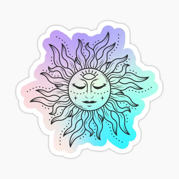 Celestial Sun And Moon Phase Galaxy Stickers - Wild Hemlock