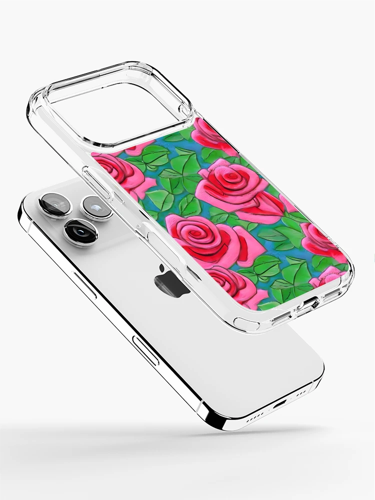 Thumbnail 2 of 5, iPhone Case, Red Roses Flowers Pattern designed and sold by Sweet Zoe Shop.
