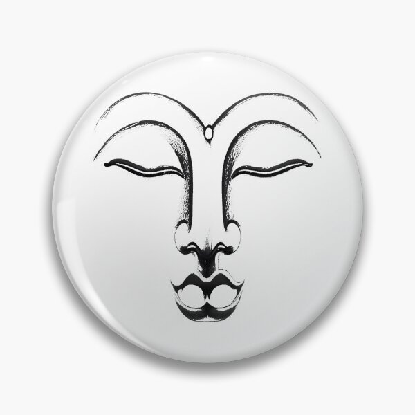 Item preview, Buddha Face - Black and White Graphic designed and sold by StillMeadow.