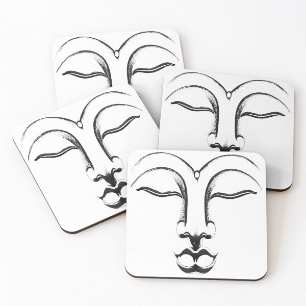 Item preview, Buddha Face - Black and White Graphic designed and sold by StillMeadow.