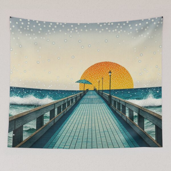 Item preview, 8 Bit Playa Atardecer Nieve designed and sold by Vetrotek.
