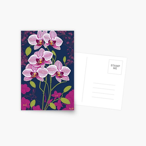 Item preview, Orchid flower artwork designed and sold by GroovyDino.