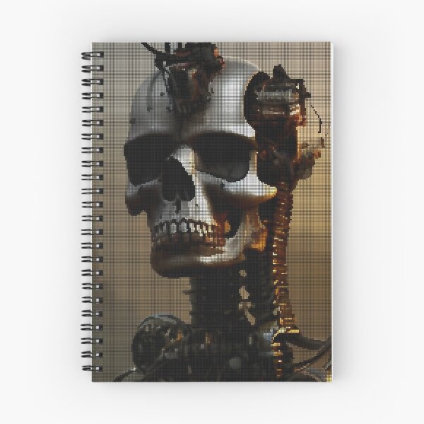 Item preview, Metal Skull Robotic 8-bit Pixel Art designed and sold by PixelDripped.