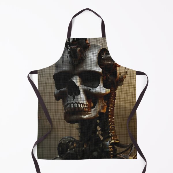 Item preview, Metal Skull Robotic 8-bit Pixel Art designed and sold by PixelDripped.