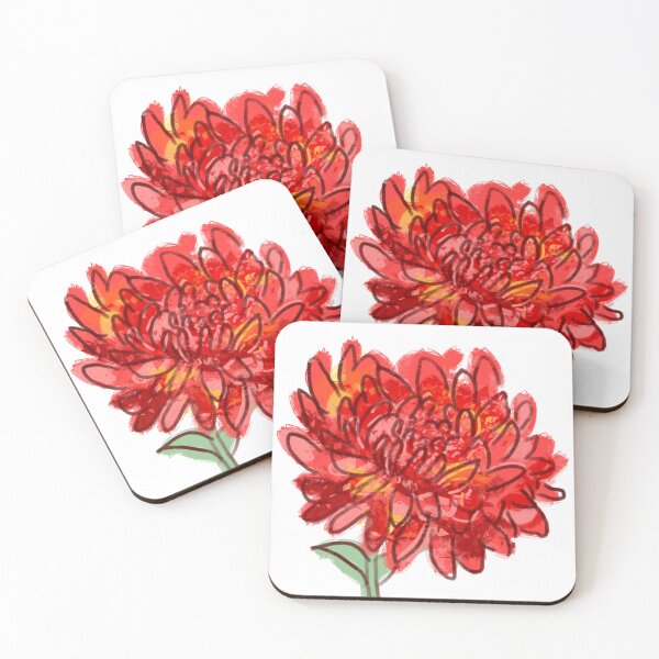 Item preview, Chrysanthemum Sticker designed and sold by alinas-arts.