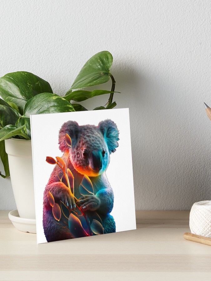 A colorful koala bear | Art Board Print