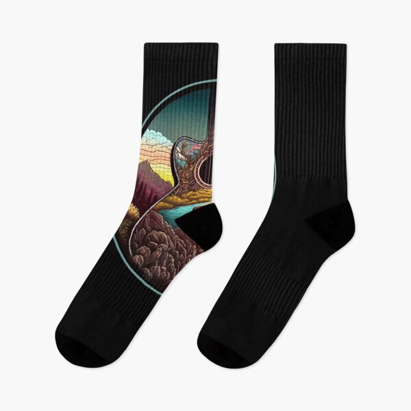 Item preview, Guitar Landscape Music Fan Acoustic Musician Player Graphic designed and sold by Dressed For  Duty.