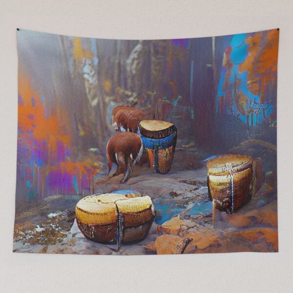 Item preview, AI Art African Bongs and Congos designed and sold by MugsNstuff Live Love Create!.