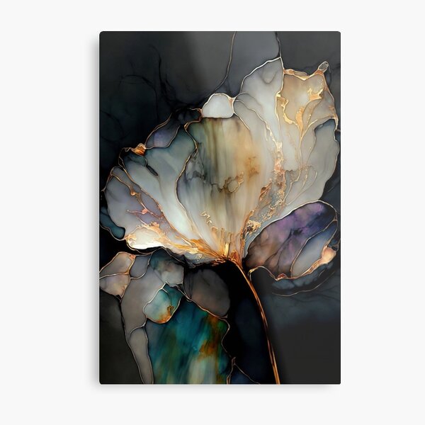 Item preview, Floral Fantasy - Abstract Alcohol Ink Resin Art designed and sold by inkvestor.