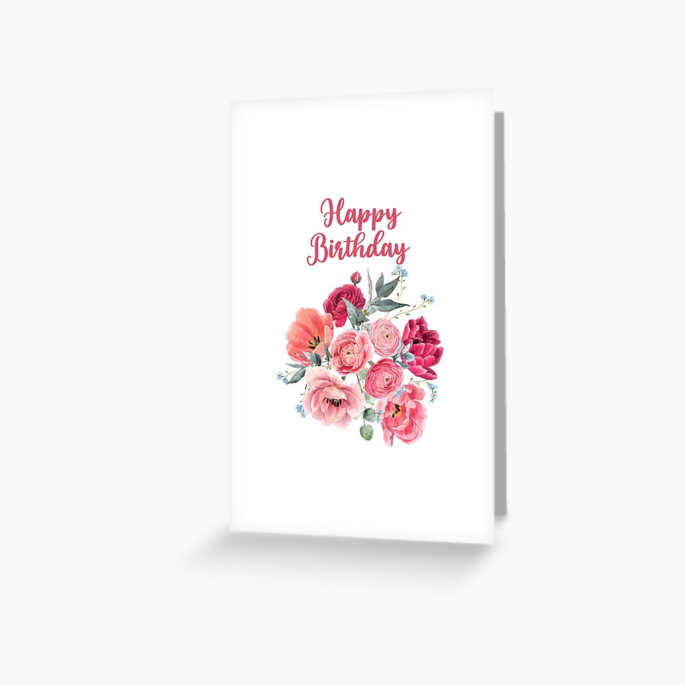 Vintage Red Roses Happy Birthday  Poster for Sale by silviaol