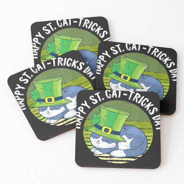 Item preview, Happy St Patricks Day Retro Shamrock Cat Lover Irish Gifts  designed and sold by duhaumoeljak.