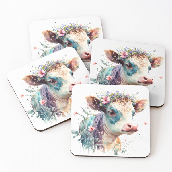 Item preview, Lovely Cow in the Flower Field designed and sold by Fhfarms.