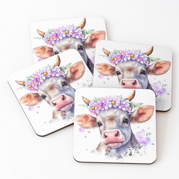 Item preview, Lovely Cow in the Flower Field designed and sold by Fhfarms.
